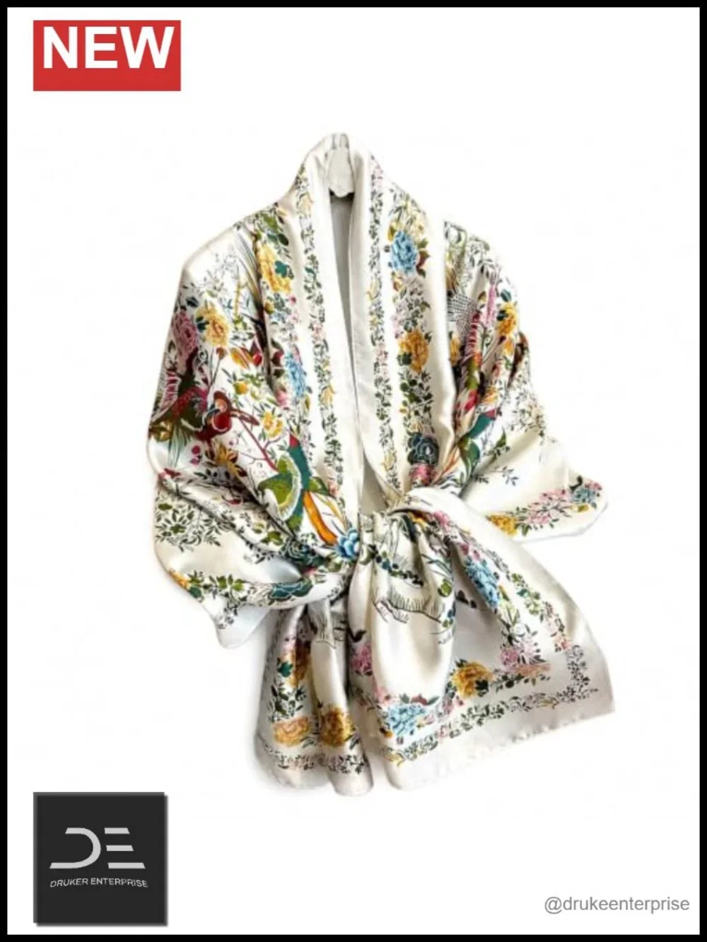Large Satin Scarf Shawls for Women - 70x35 Inch Lightweight Summer Wrap